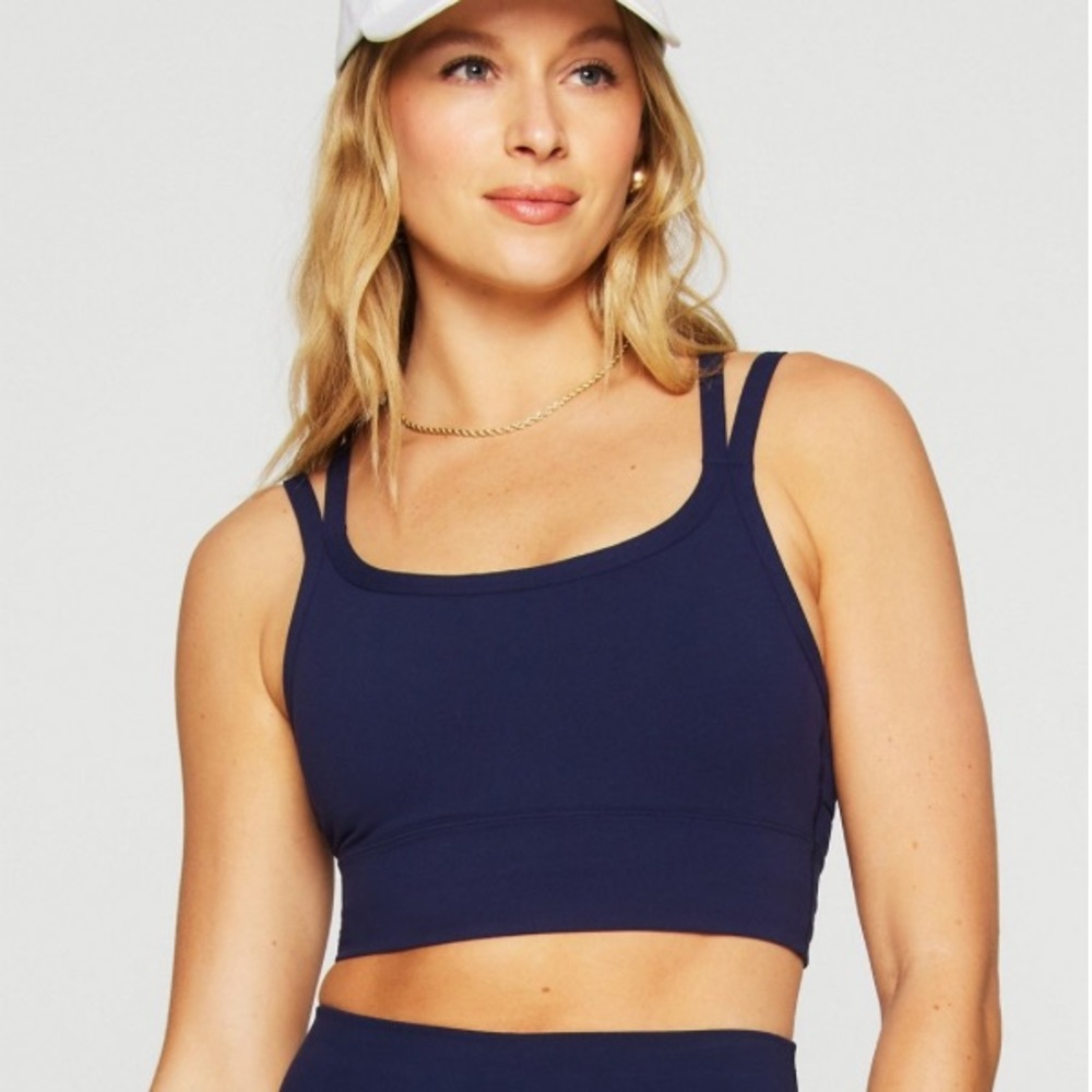 Fabletics Navy Double-Strap Sports Bra